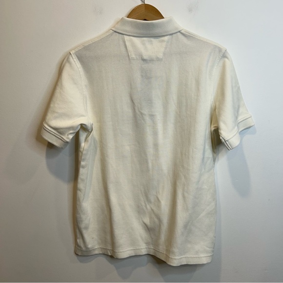 Kirkland Signature Men's Short Sleeve Ribbed Cotton Polo Shirt Tee Cream - Picture 6 of 11